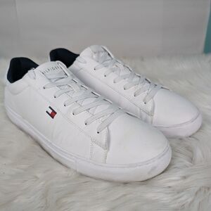 Tommy Hilfiger leather Court shoes, men's size 13, white